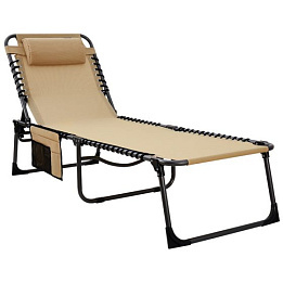 Шезлонг King Camp 2020 Hamburg Cool Cot бежевый - Кемпинговая мебель - Шезлонги - Интернет магазин палаток ТурХолмы